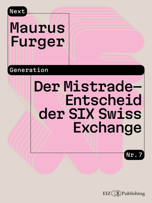 cover image of Der Mistrade-Entscheid der SIX Swiss Exchange